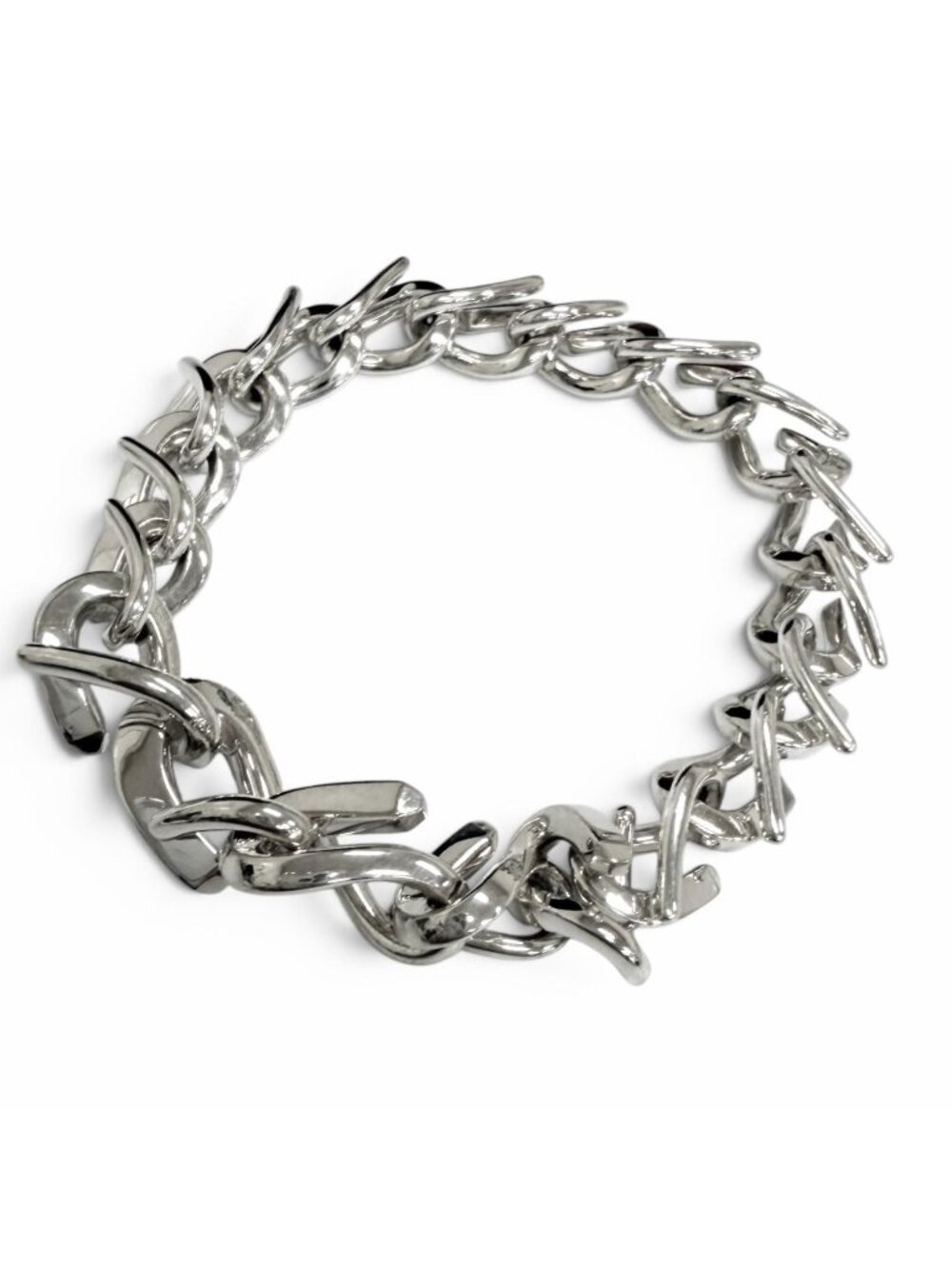 Tiffany & Co Forge Medium Link Bracelet Silver 18